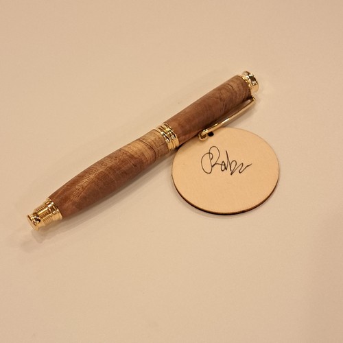 Click to view detail for CR-018 Pen - Ambrosia Maple/Gold/Screw Cap $60